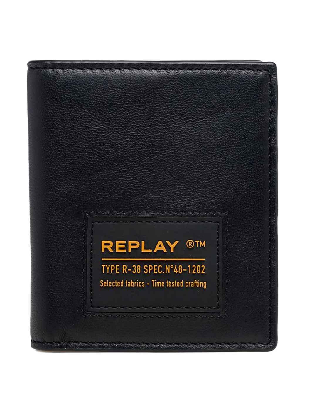 Cartera Replay negra para hombre