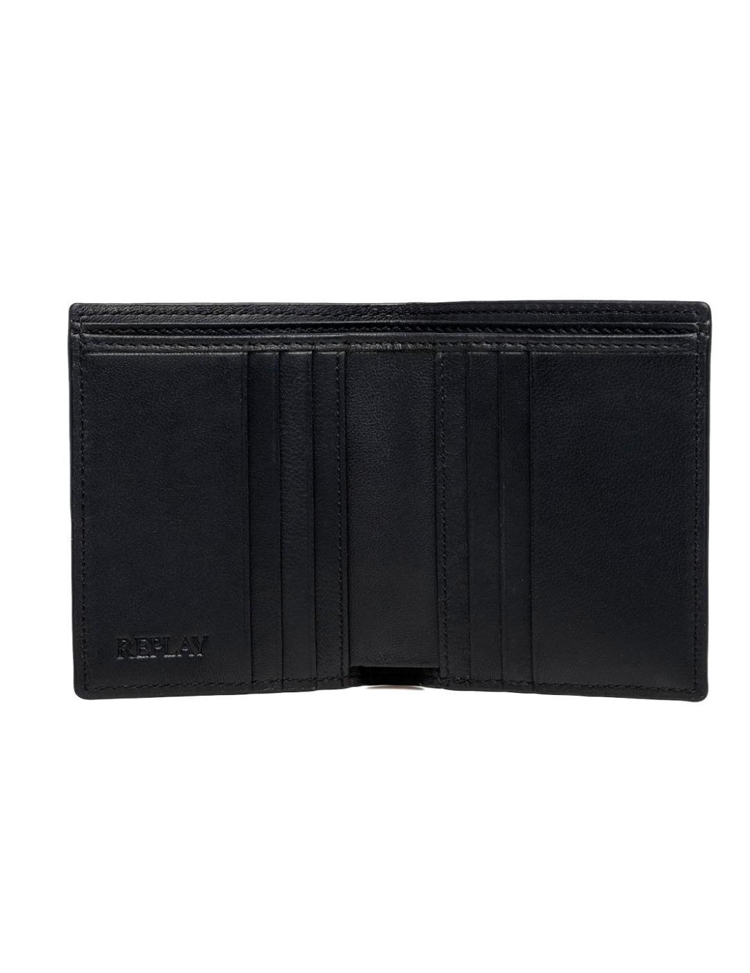 Cartera Replay negra para hombre