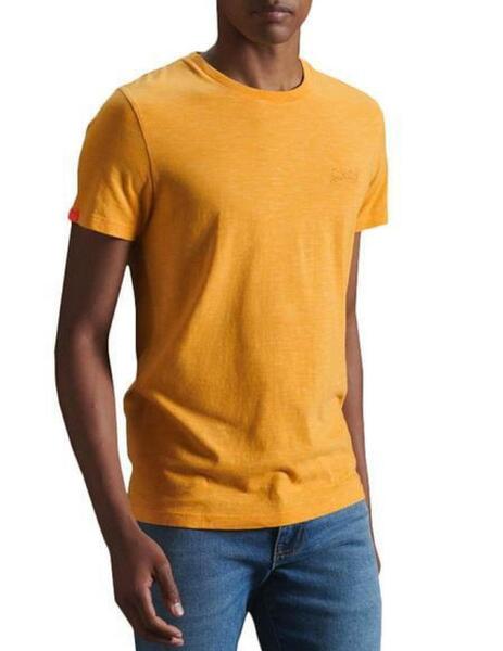 Camiseta Superdry Essential amarillo manga corta para hombre
