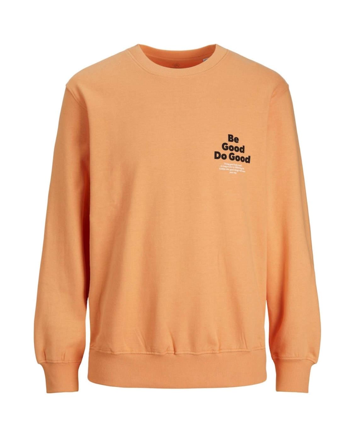 Sudadera Jack&Jones Anday naranja sin capucha para hombre