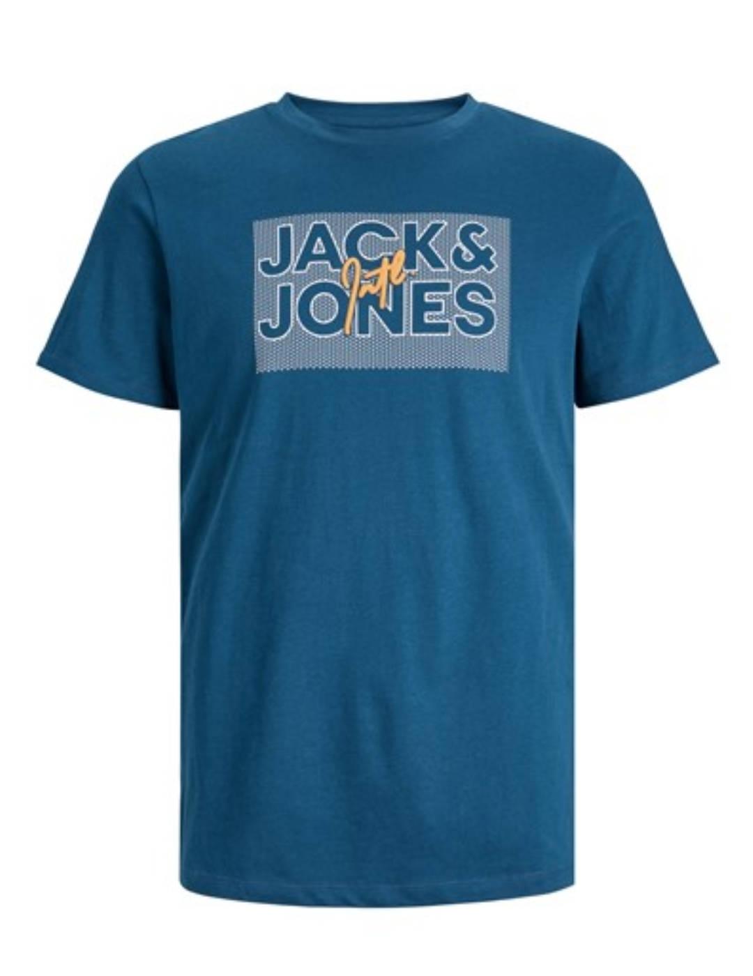 Camiseta Jack&Jones Marius azul manga corta para hombre