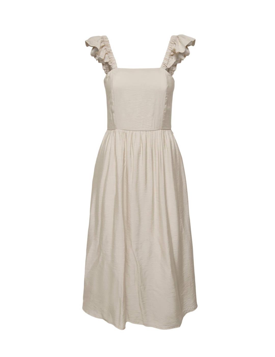 Vestido Only Ebra beige tirantes para mujer