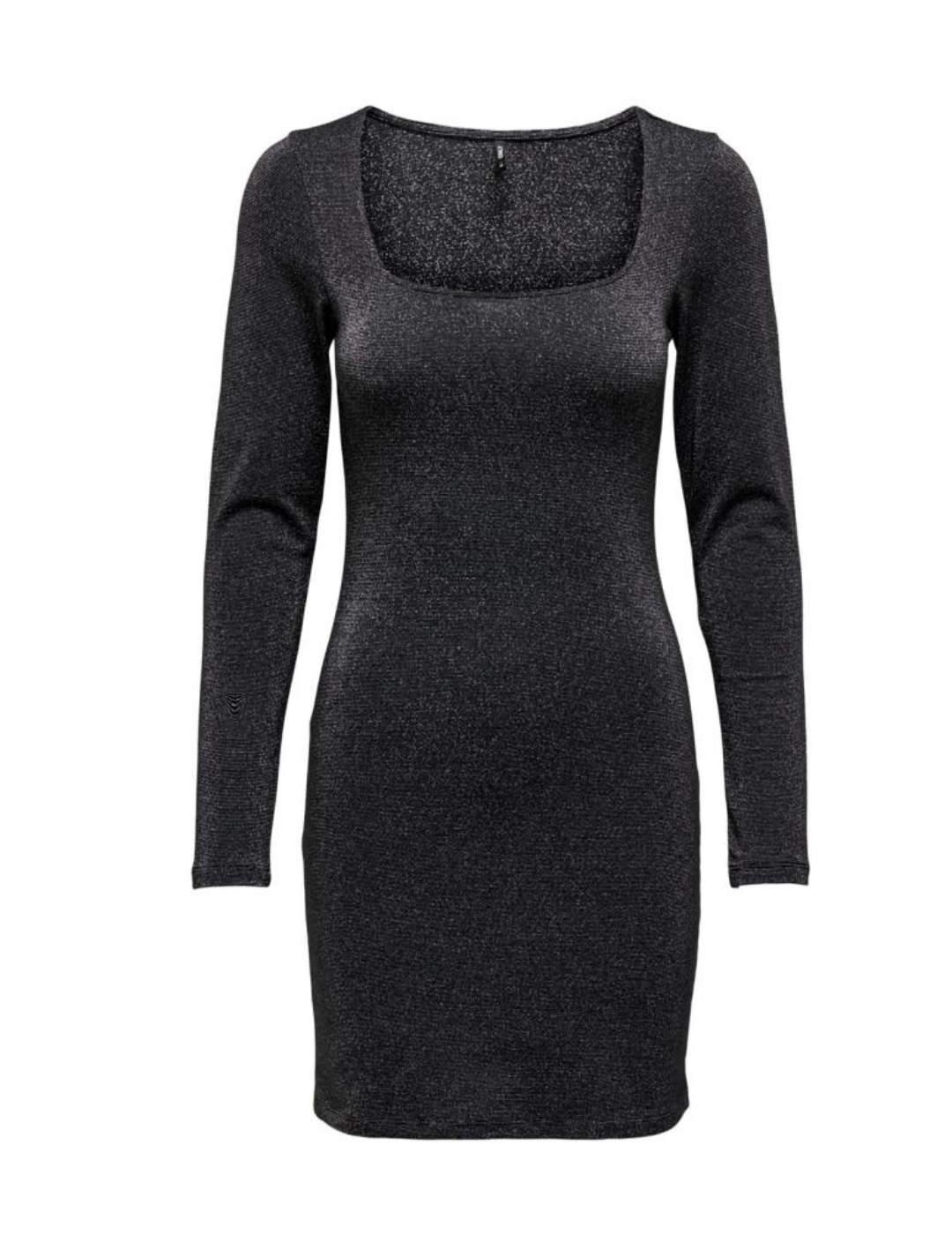 Vestido Only Grace brillo negro para mujer