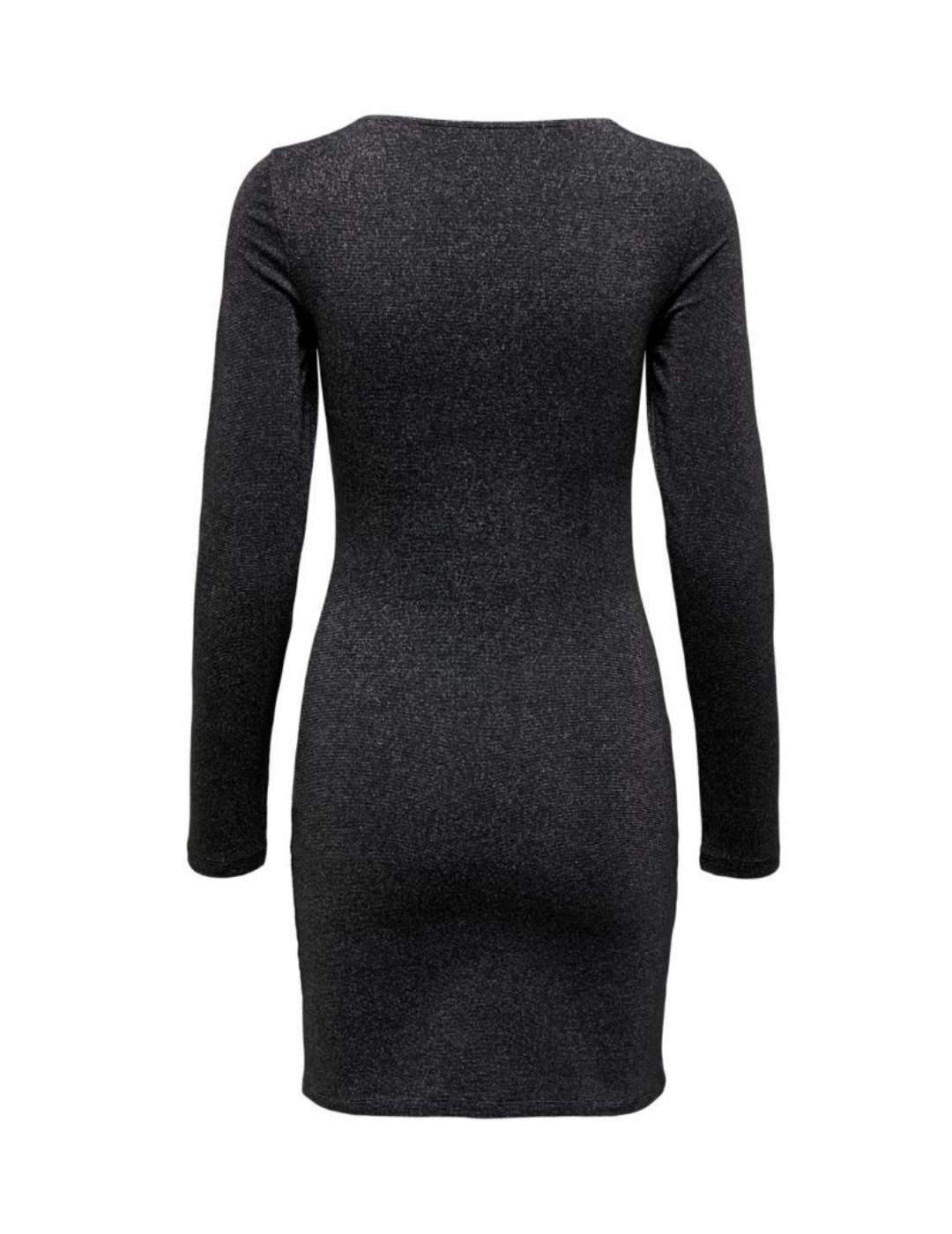 Vestido Only Grace brillo negro para mujer