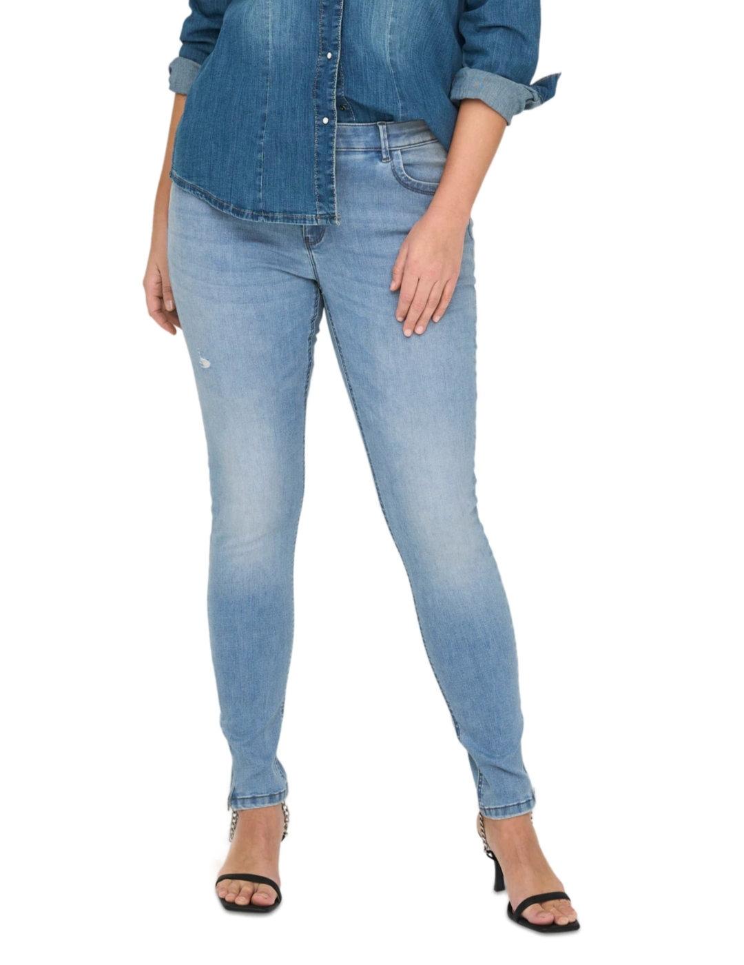 Pantalon vaquero Only Carmakoma Karla azul claro para mujer