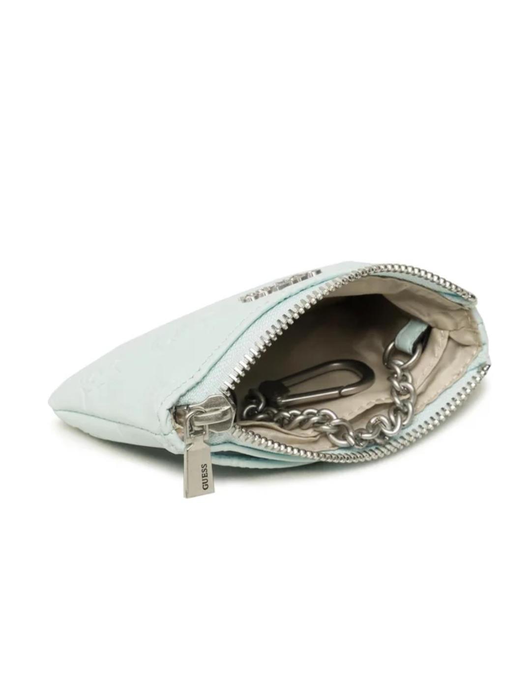 Monedero tarjetero Guess Galeria verde agua para mujer