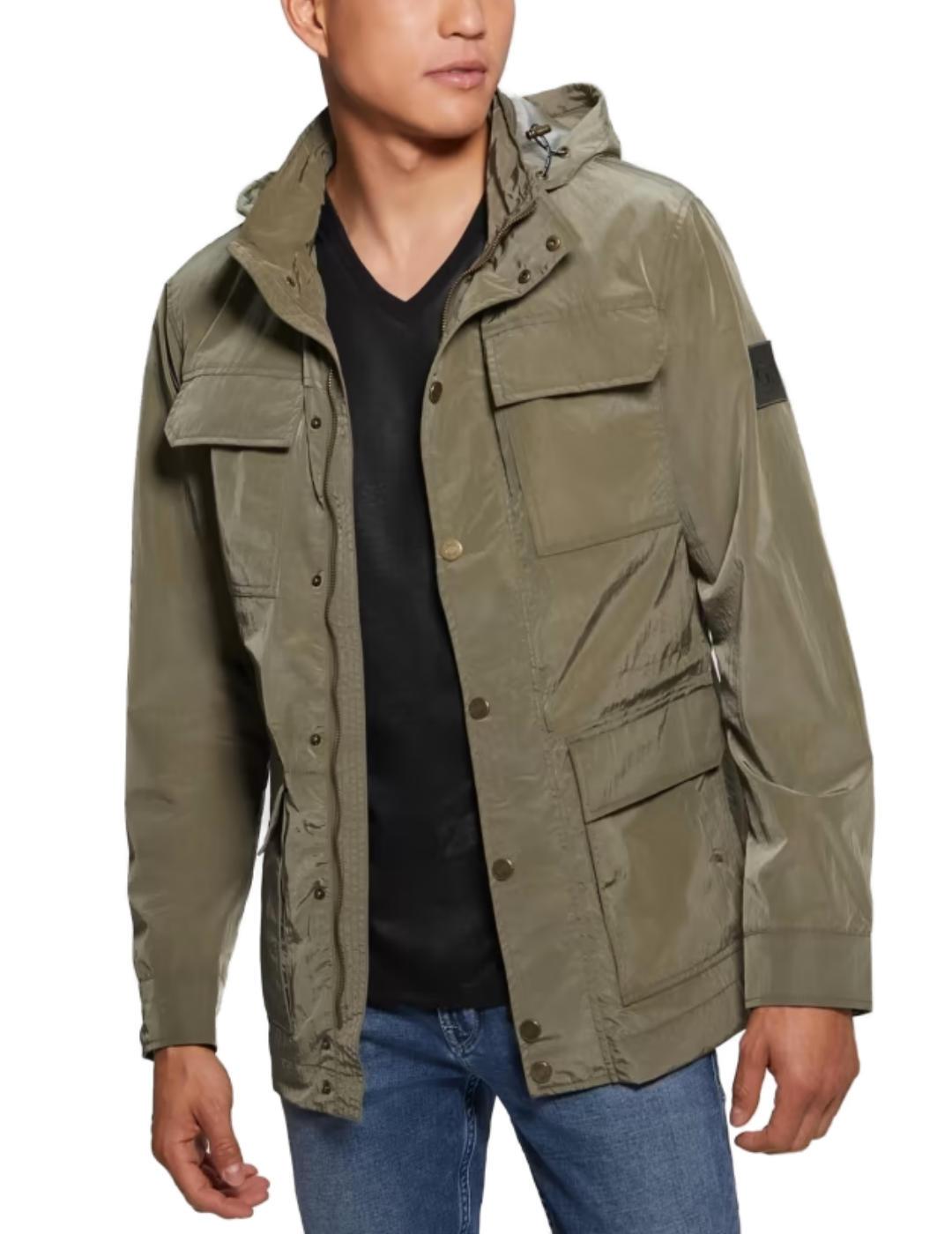 Chaqueta Guess Utility verde brillante para hombre