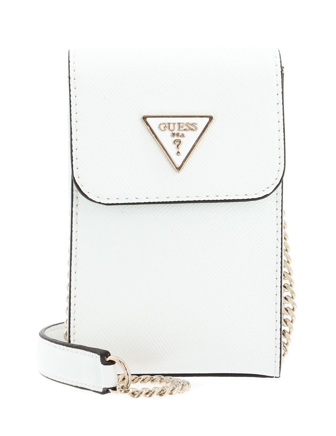 Bolso Guess Noelle móvil blanco para mujer