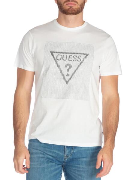 Camiseta negra logo triangle Guess- Camiseta negra manga corta Guess