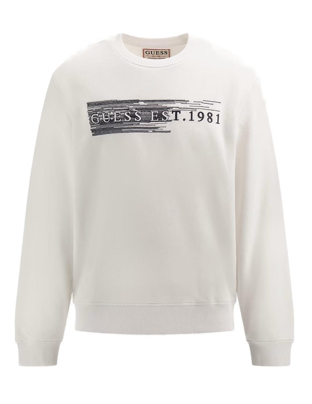 Sudadera Guess Ermes blanca para hombre-b