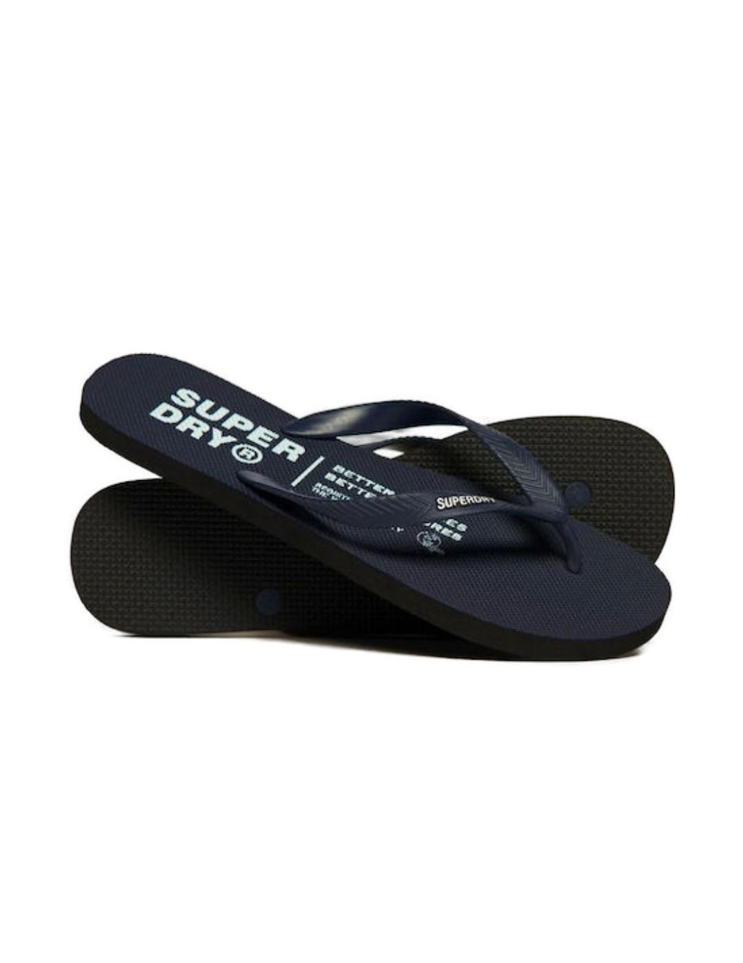 Chanclas Superdry flip flop azul marino de hombre