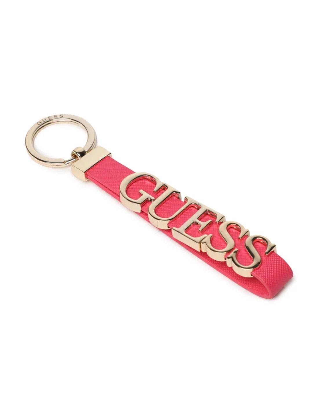 Llavero Guess Noelle rosa fuerte para mujer