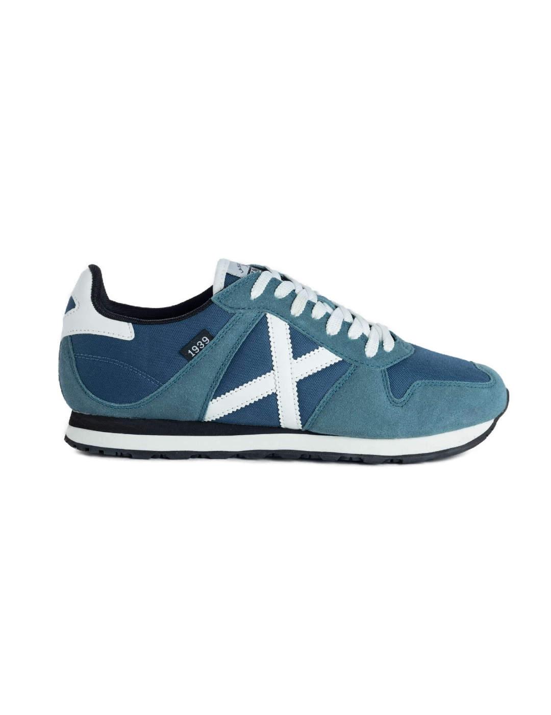 Zapatilla Munich Massana 525 azul y verde agua para hombre
