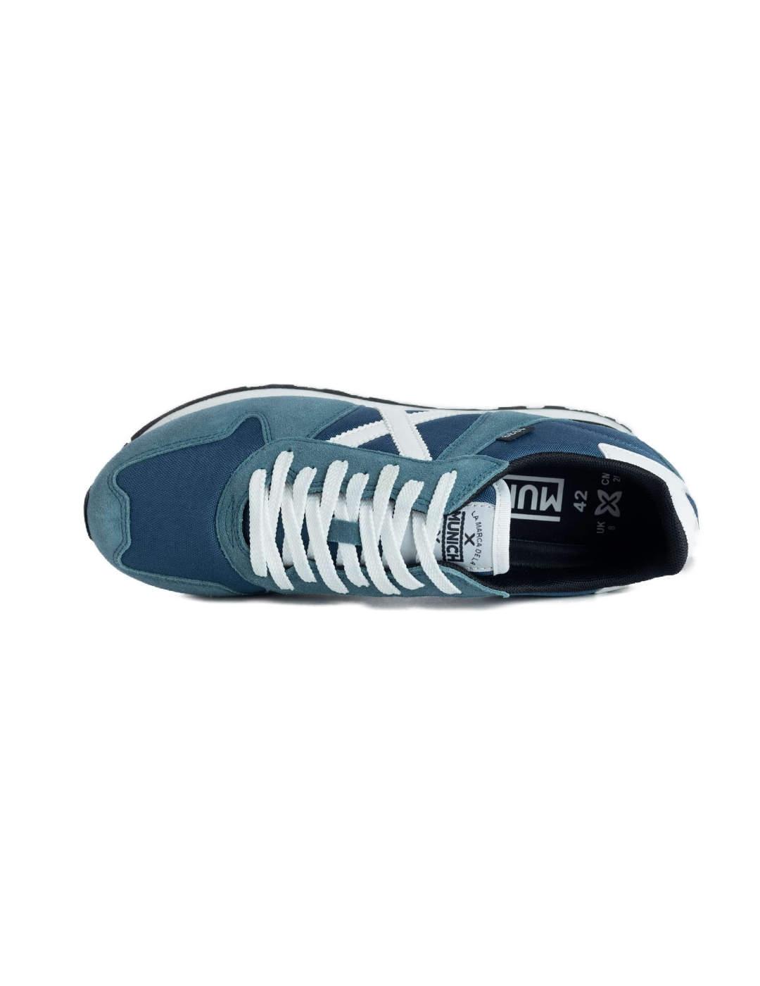 Zapatilla Munich Massana 525 azul y verde agua para hombre