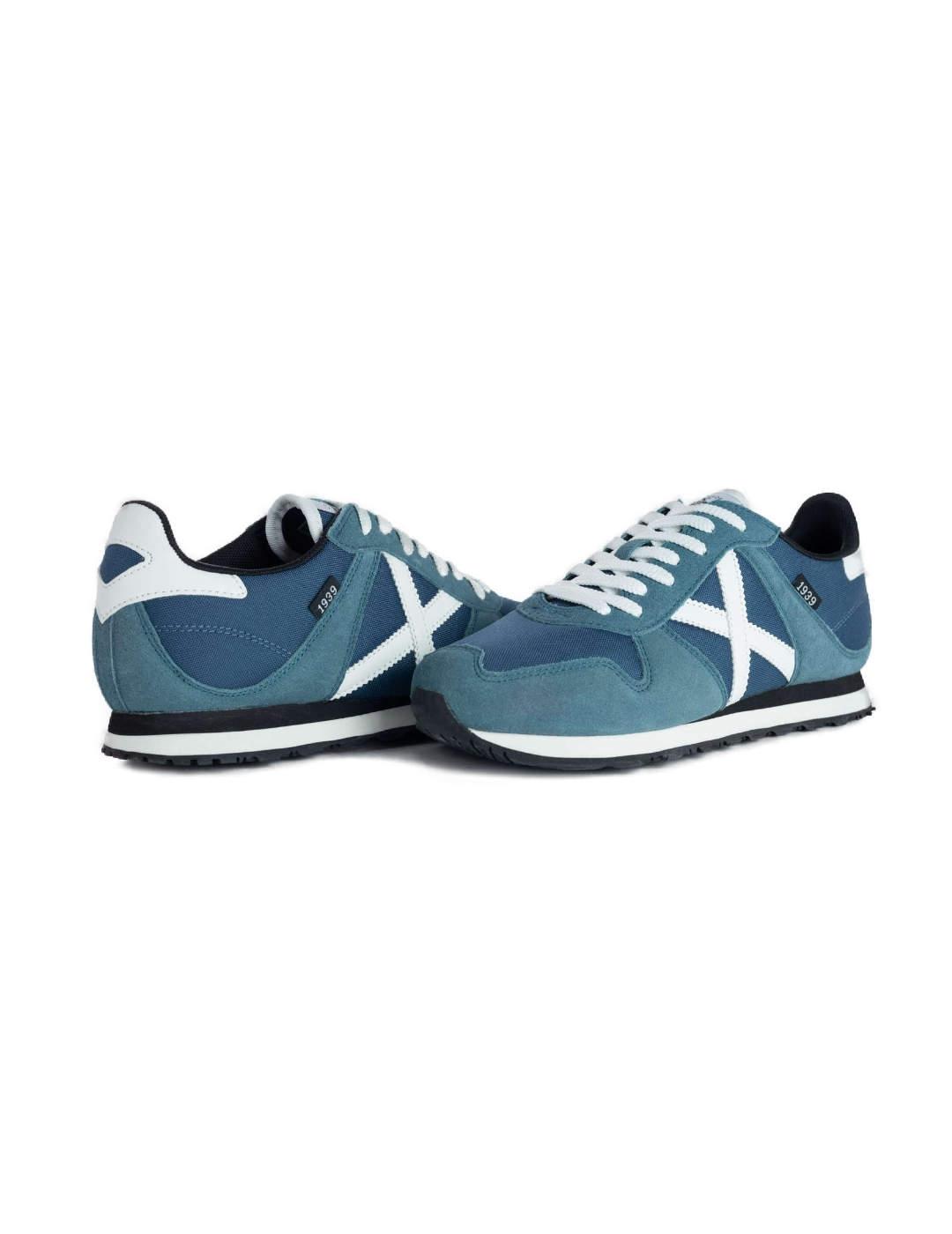 Zapatilla Munich Massana 525 azul y verde agua para hombre