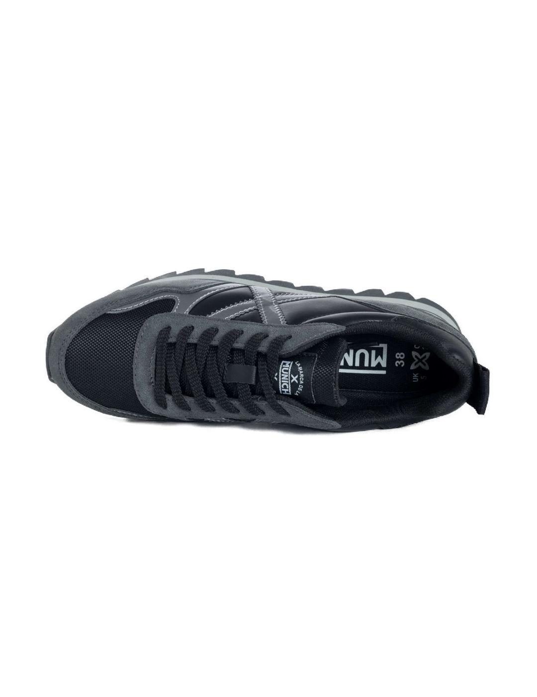 Zapatillas Munich Ripple 52 gris oscuro y negro para mujer