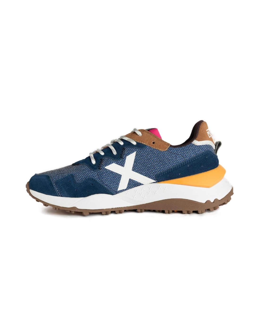 Zapatillas Munich Shibuya 08 azul/naranja para hombre