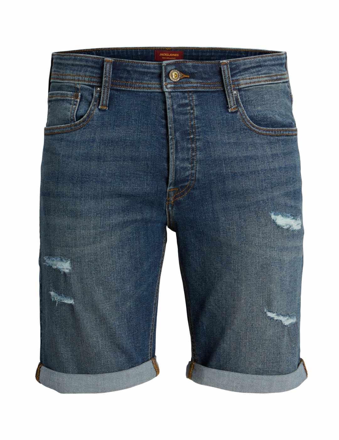 Bermuda vaquera Jack&Jones azul rotos hombre