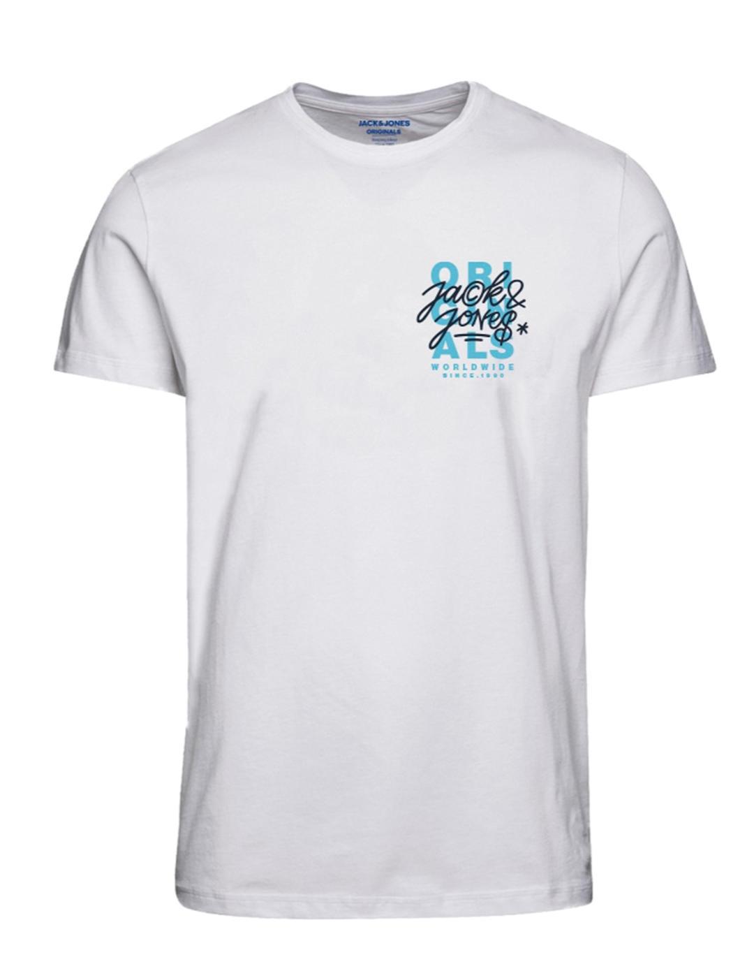 Camiseta Jack&Jones de manga corta blanca de hombre