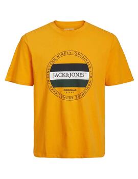 Camiseta Jack&Jones Junior amarilla manga corta para niño