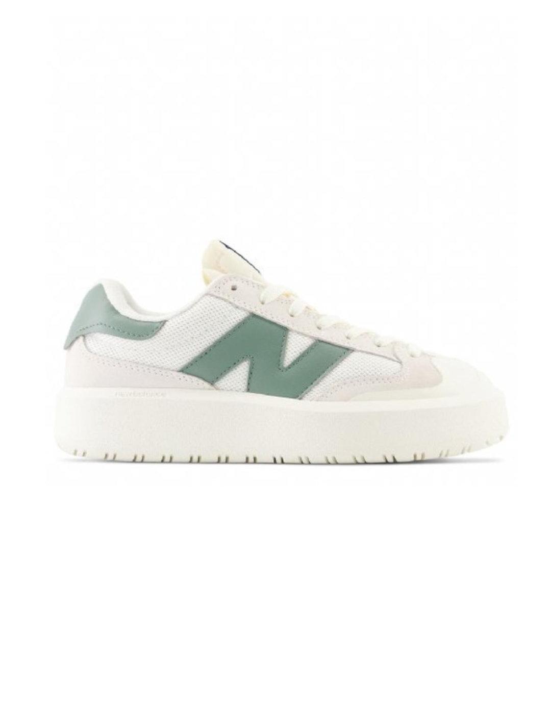 Zapatillas NB CT302RO blancas y verdes plataforma de mujer