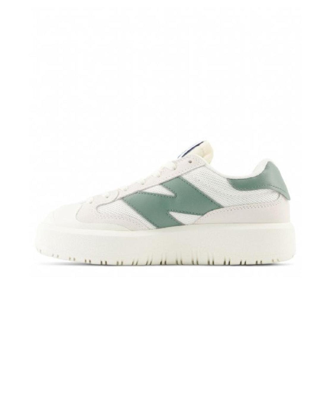 Zapatillas NB CT302RO blancas y verdes plataforma de mujer