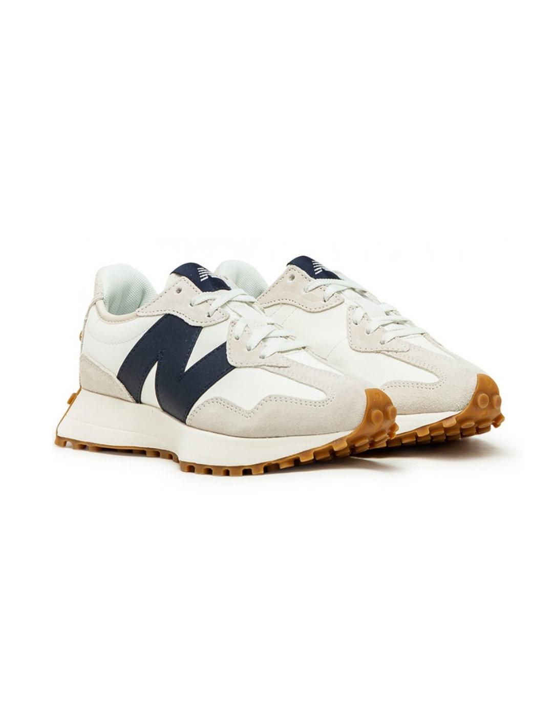 Zapatillas New Balance WS327KB blancas N marino de mujer