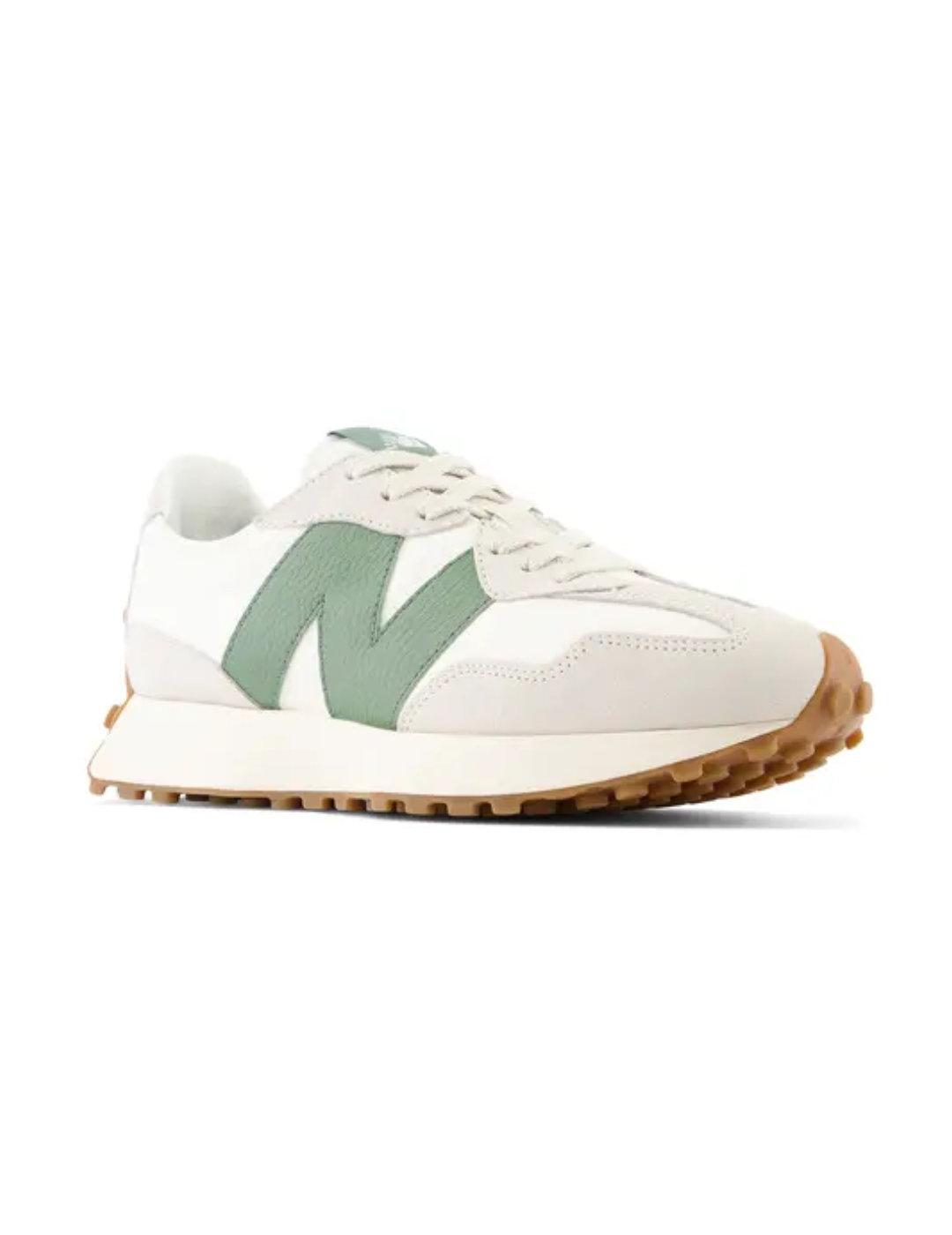 Zapatillas New Balance U327LX blancas N verde unisex
