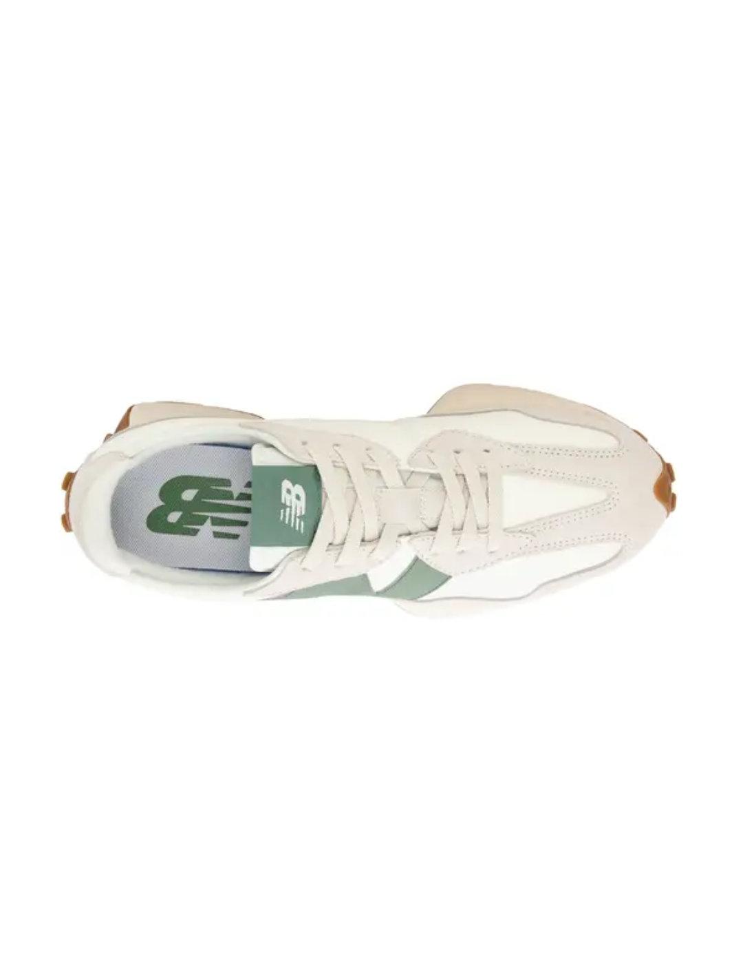 Zapatillas New Balance U327LX blancas N verde unisex