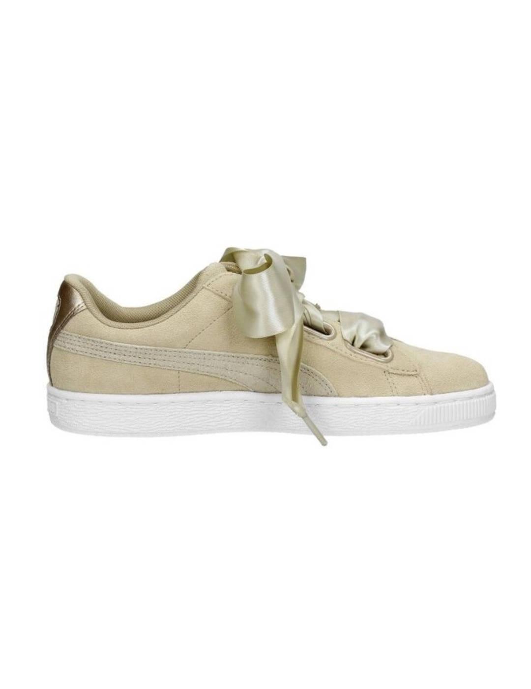 Zapatilla Puma Suede Heart Safari ante tonos tierra de mujer