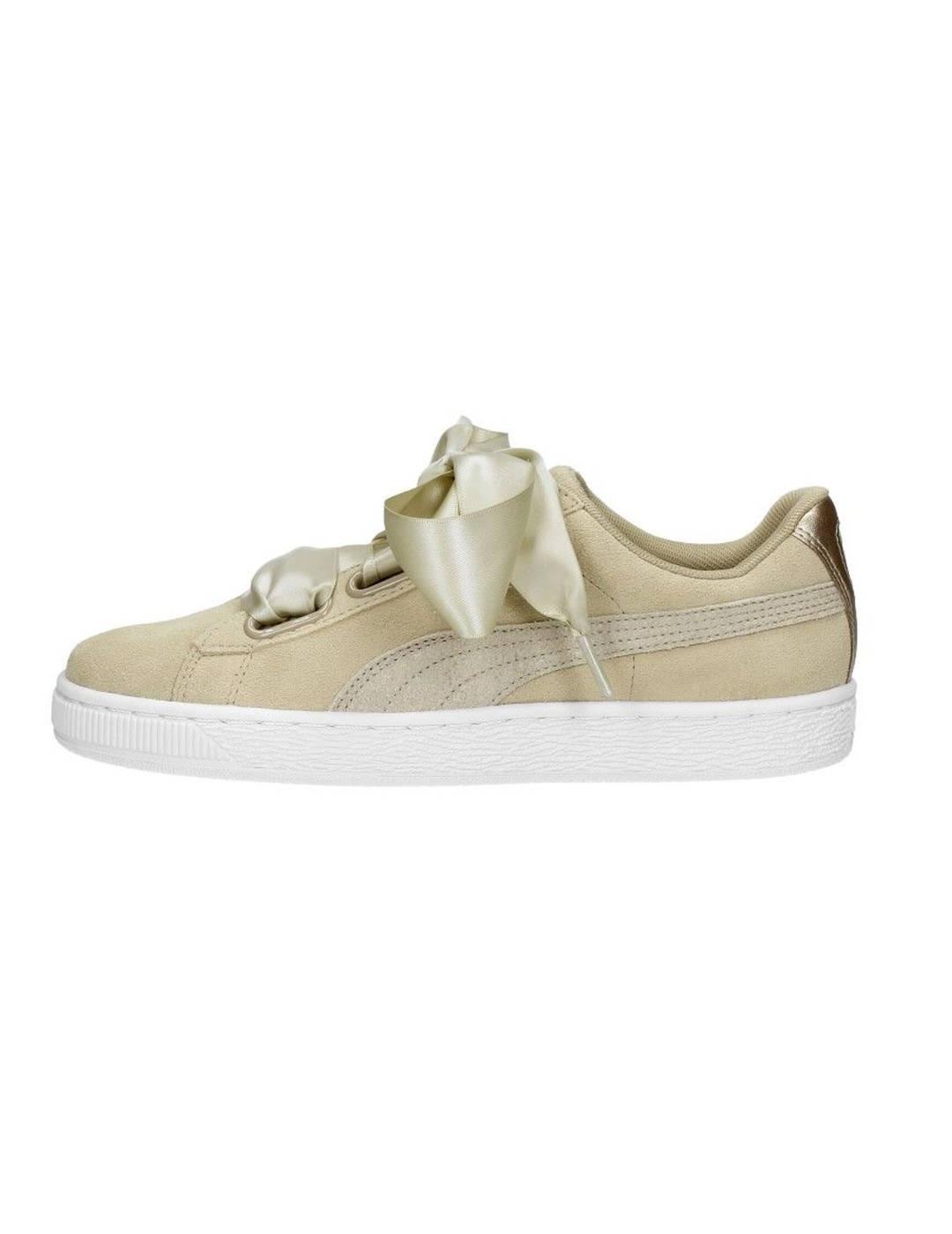 Zapatilla Puma Suede Heart Safari ante tonos tierra de mujer