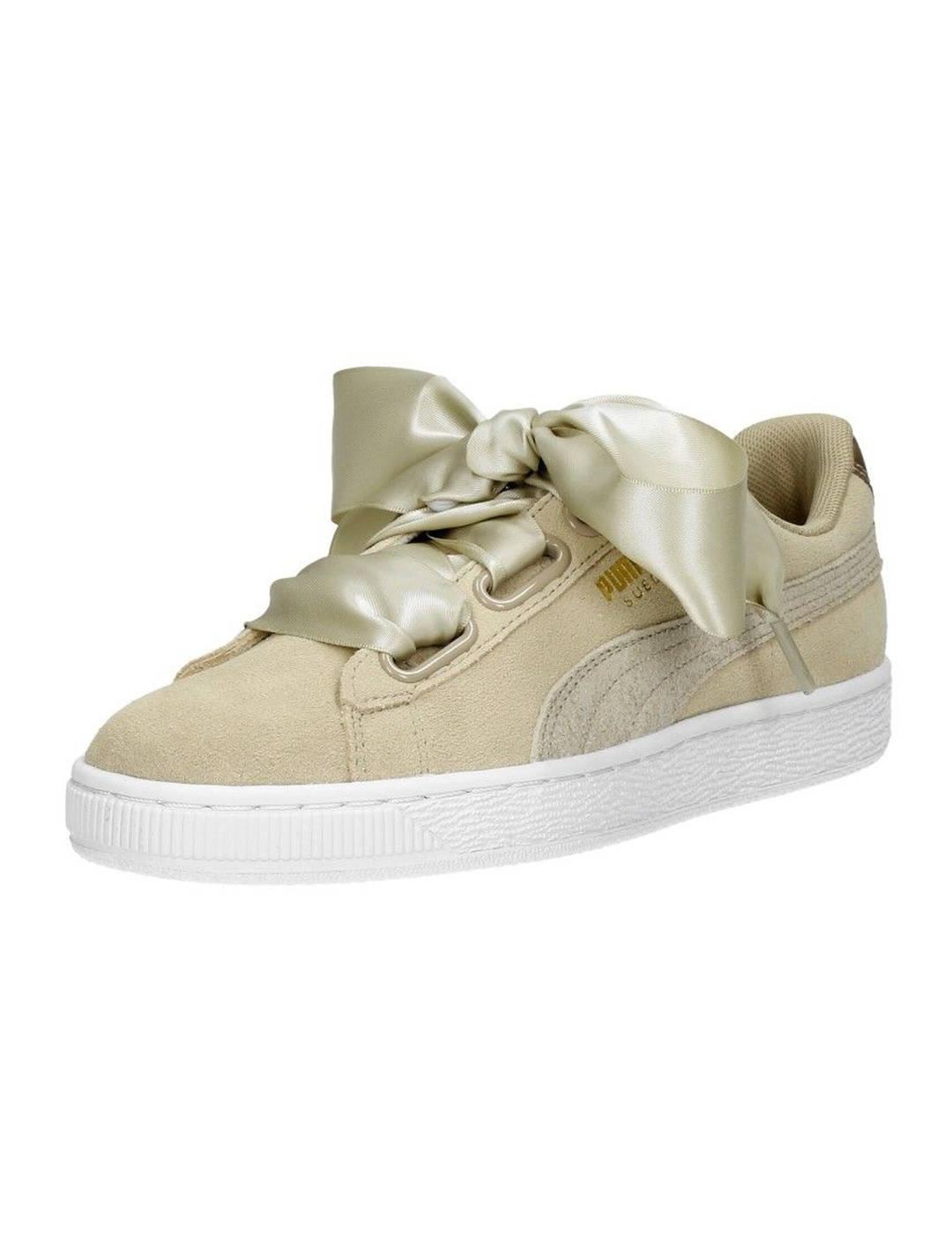 Zapatilla Puma Suede Heart Safari ante tonos tierra de mujer