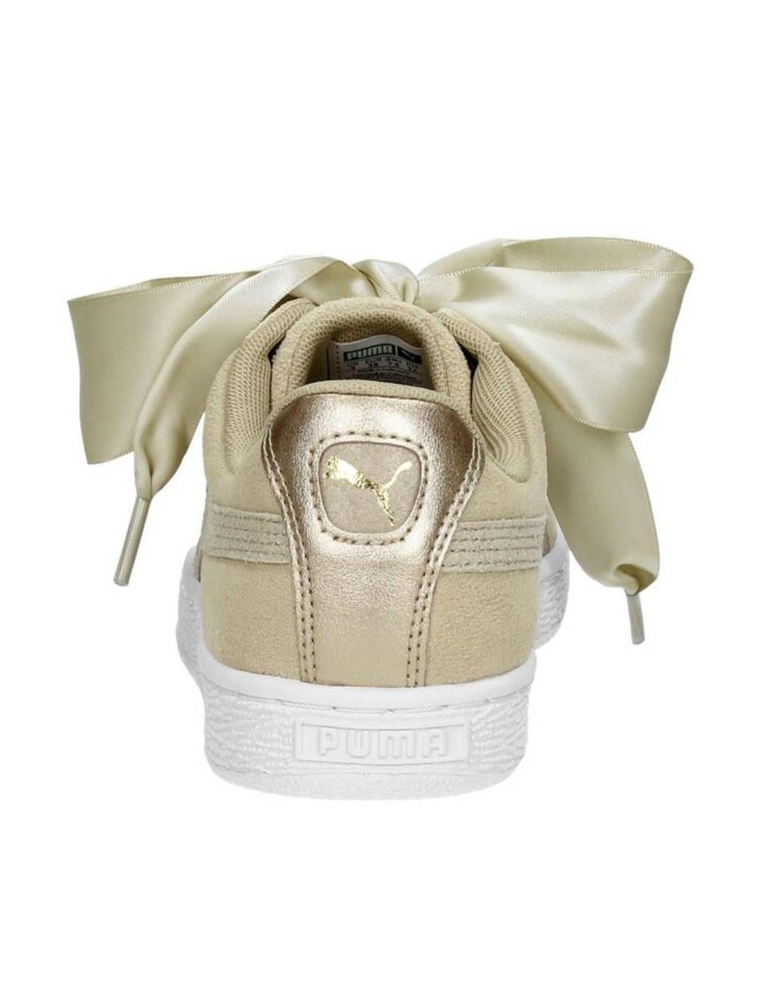 Zapatilla Puma Suede Heart Safari ante tonos tierra de mujer