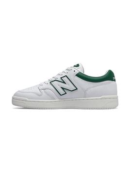 Zapatillas New Balance 480 blanco con verde unisex
