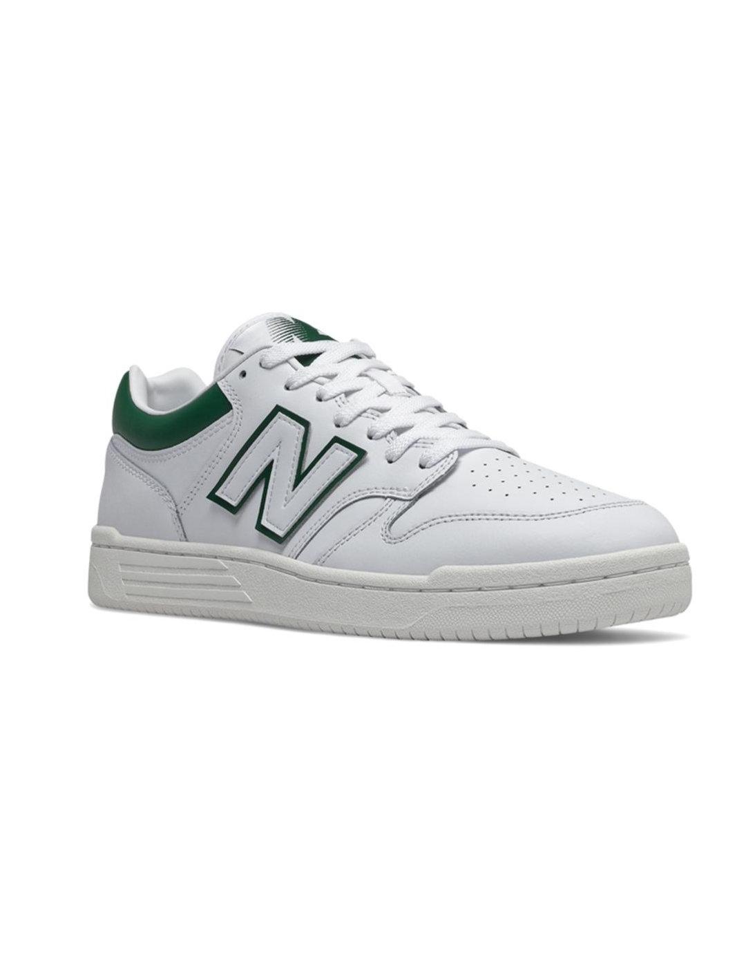 Zapatillas New Balance 480 blanco con verde unisex