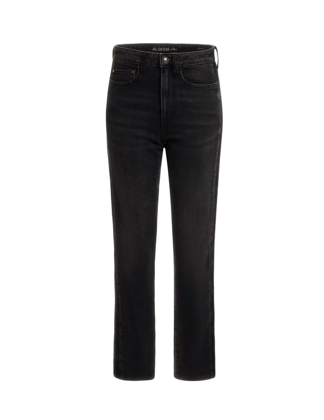 Pantalón vaquero Guess Girly gris desgastado slim para mujer