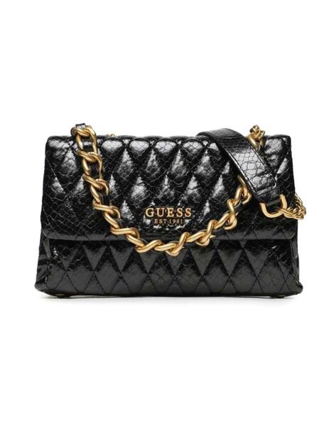 Bolso Guess Dema multi negro brillante para mujer