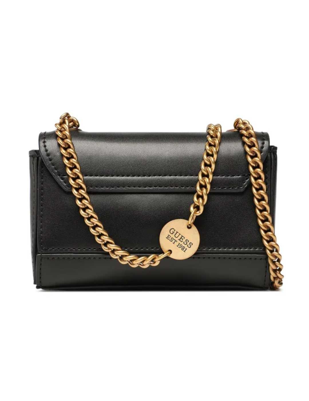 Bolso Guess Iseline mini negro tachuelas para mujer