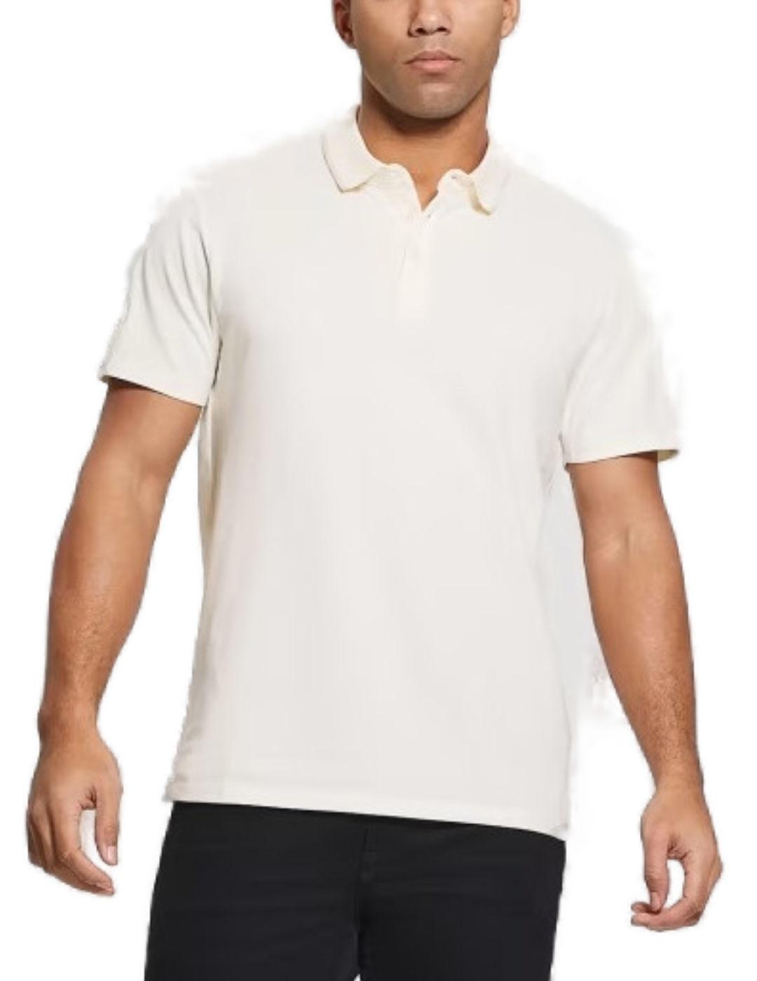 Polo Guess Paul vainilla manga corta para hombre