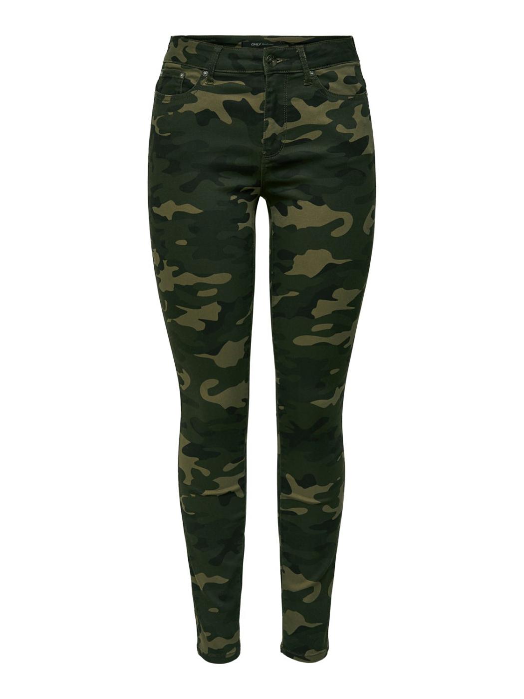 ONLNINE-ESTER MW ANK AOP PANTS-W