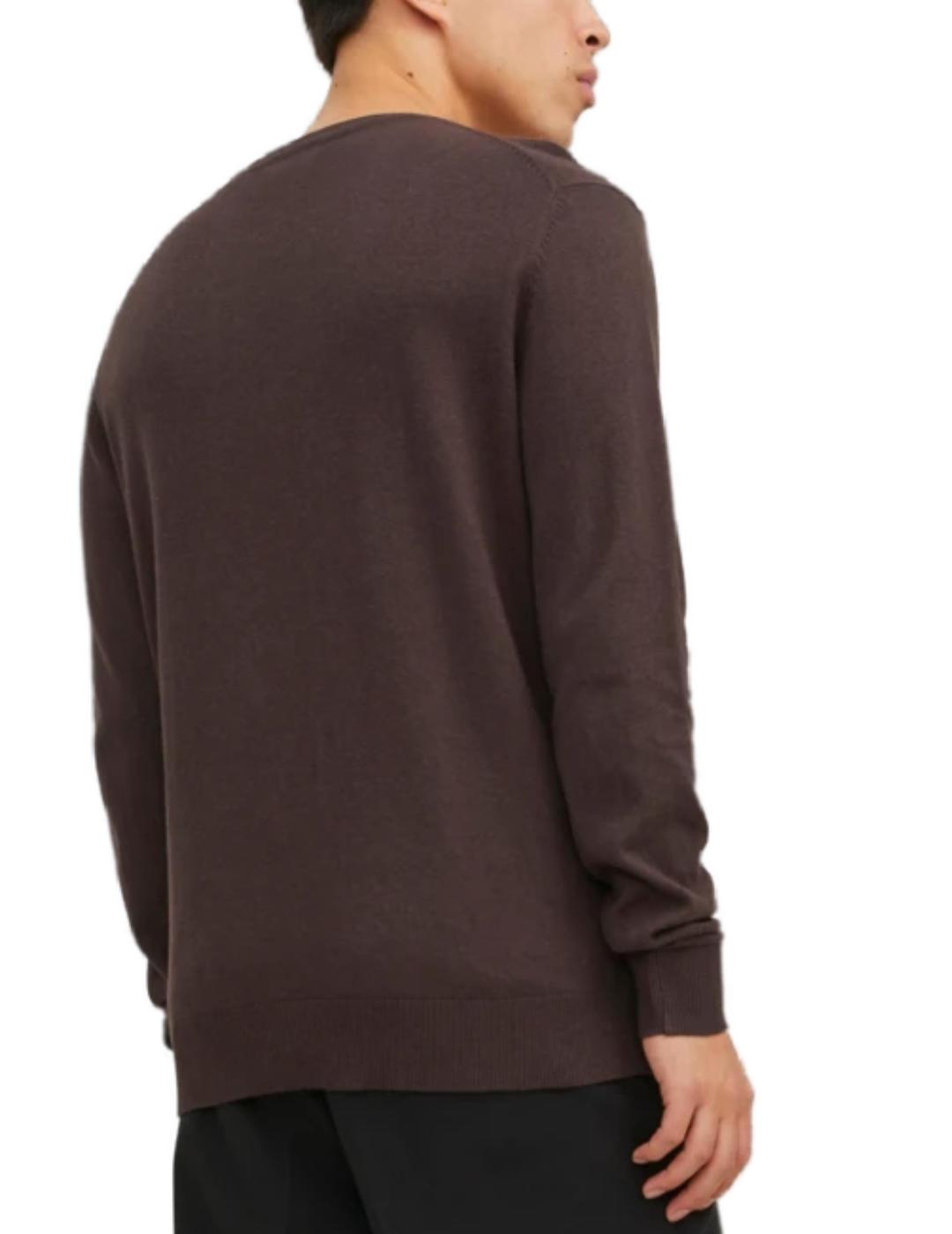 Jersey Jack&Jones Emil marron oscuro para hombre-c