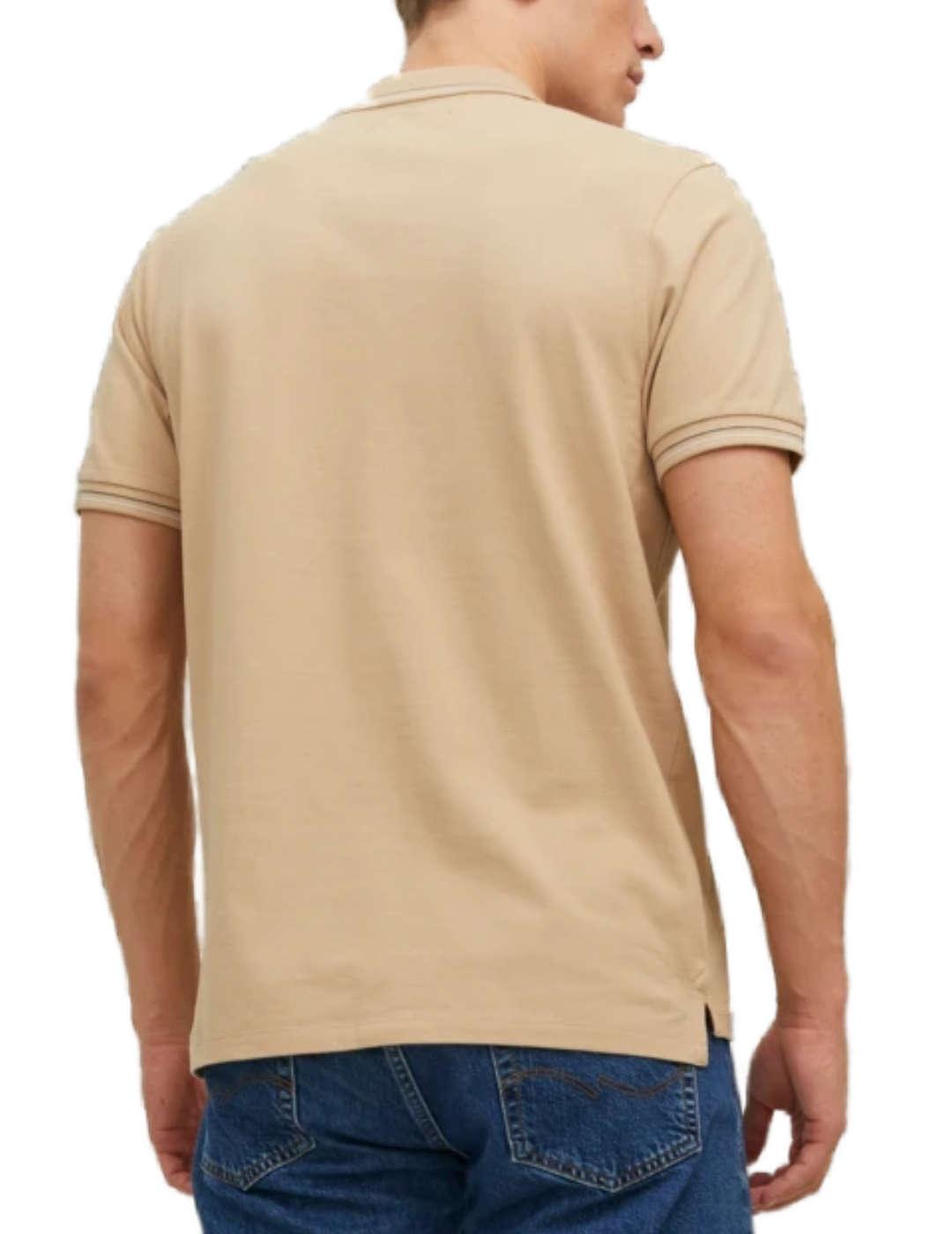 Polo Jack&Jones Archie beige manga corta para hombre