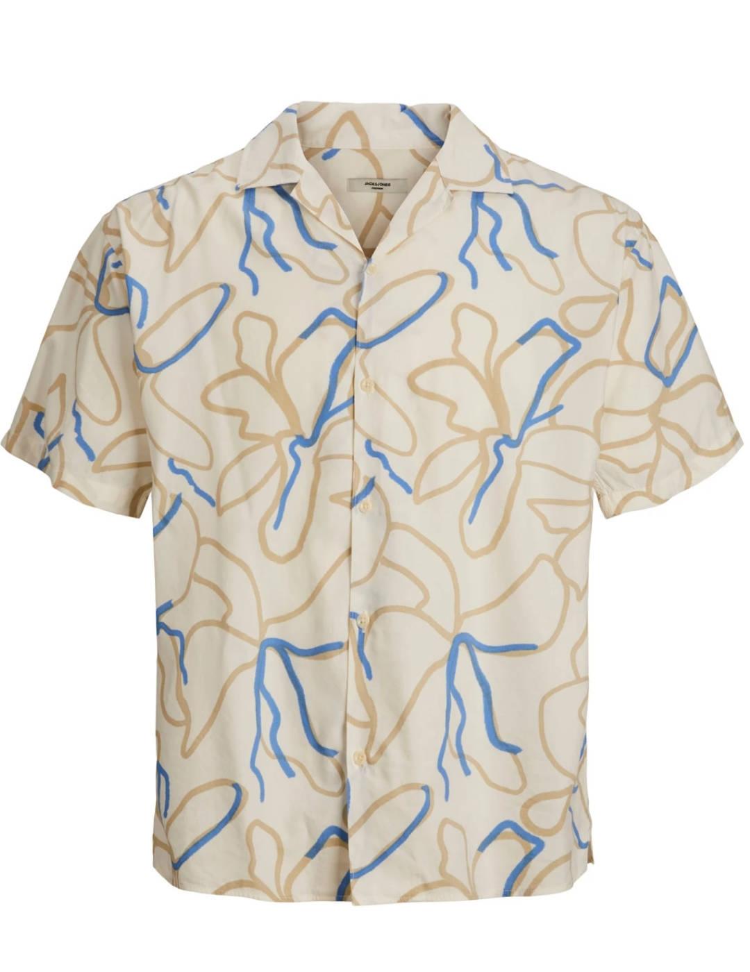 Camisa Jack&Jones Tropic crudo rayas de hombre