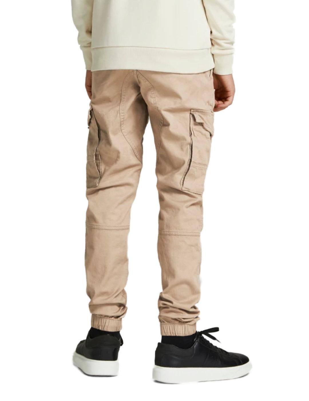 Pantalón cargo Jack&Jones Junior Paul beige para niño