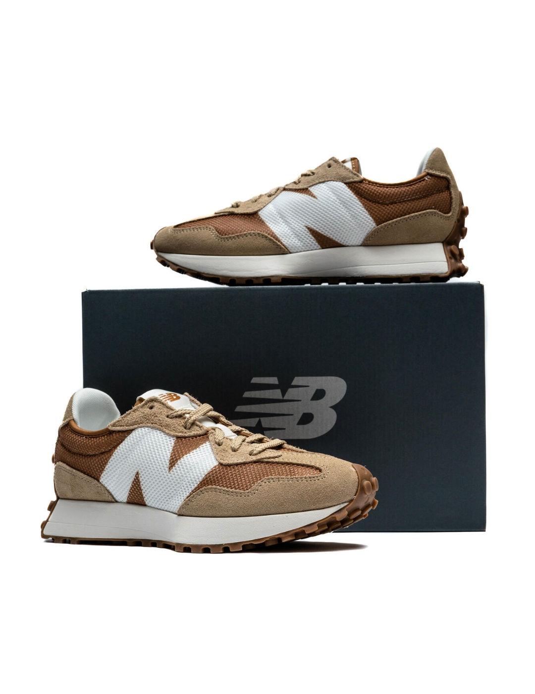 Zapatillas New Balance 327 marrón/blanco hombre