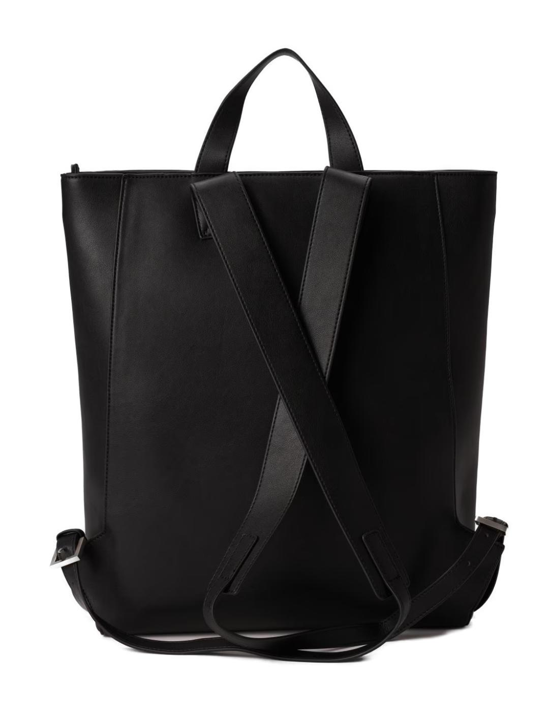 Mochila Salsa piel negra para hombre