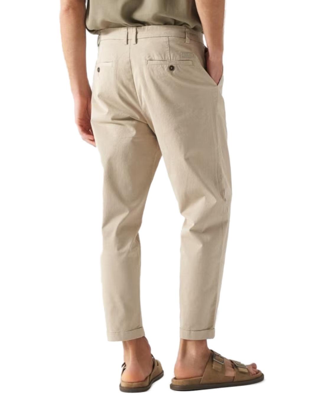 Pantalón chino Salsa straight cropped beige de hombre
