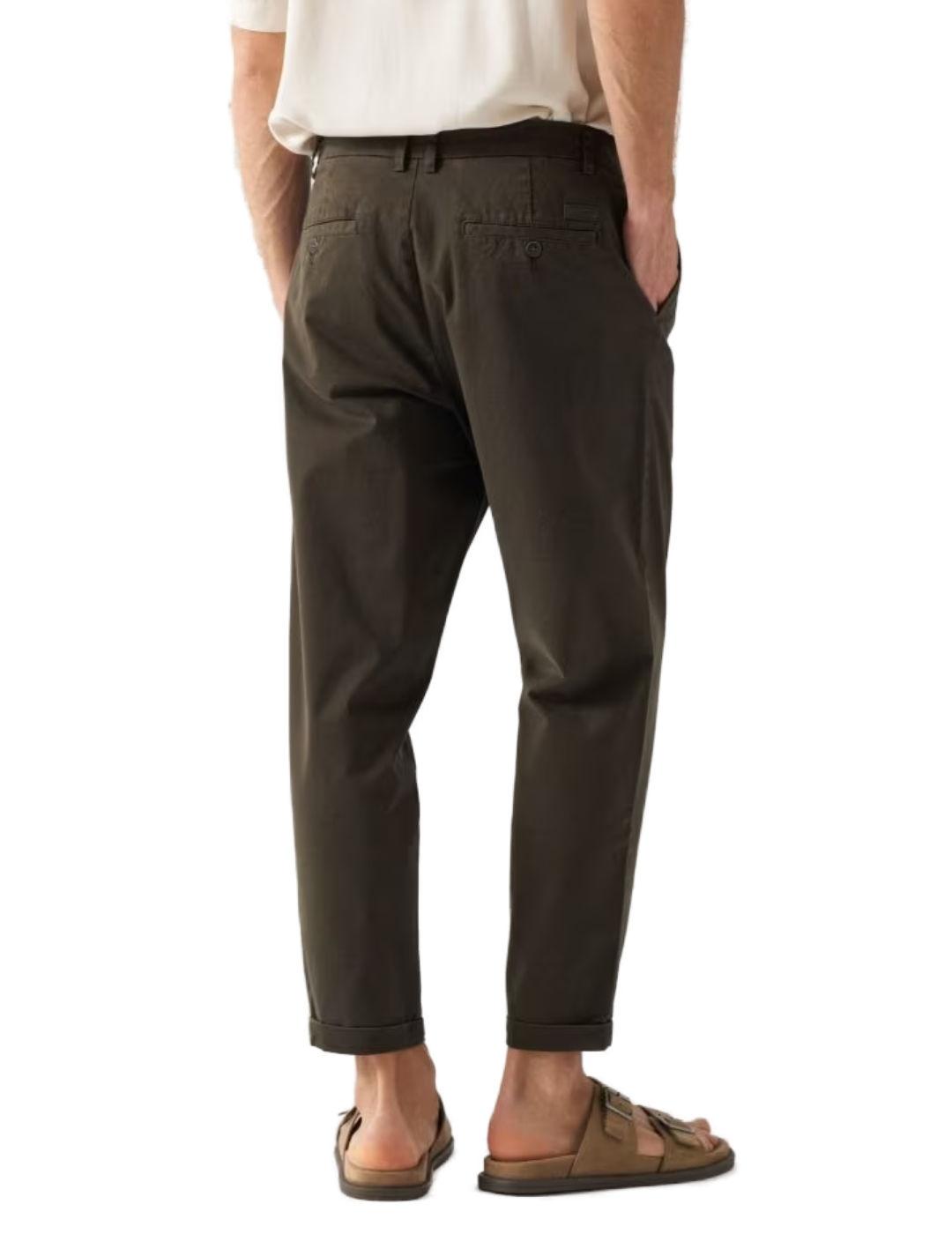 Pantalón chino Salsa straight cropped verde de hombre