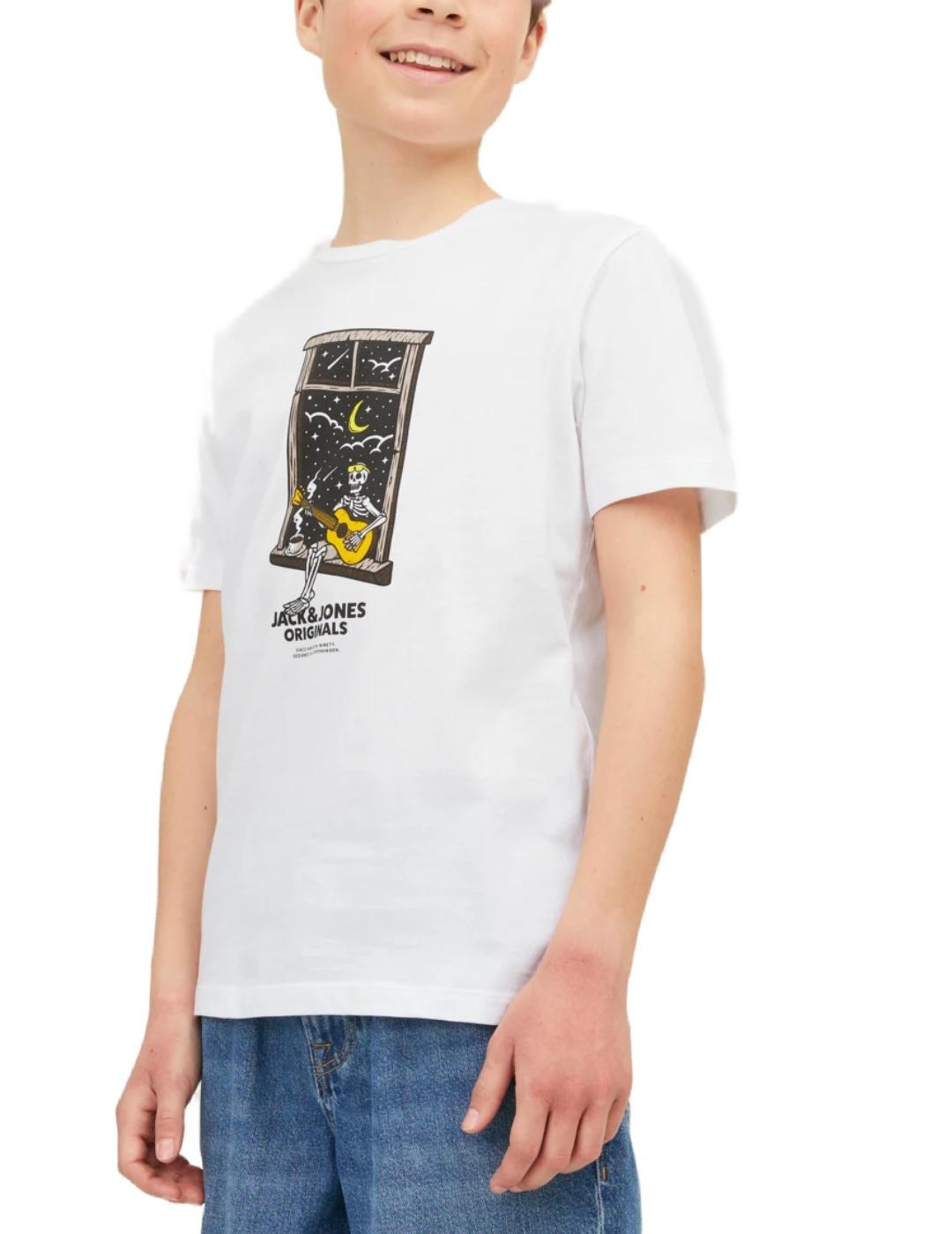 Camiseta Jack&Jones Junior Life blanca manga corta de niño