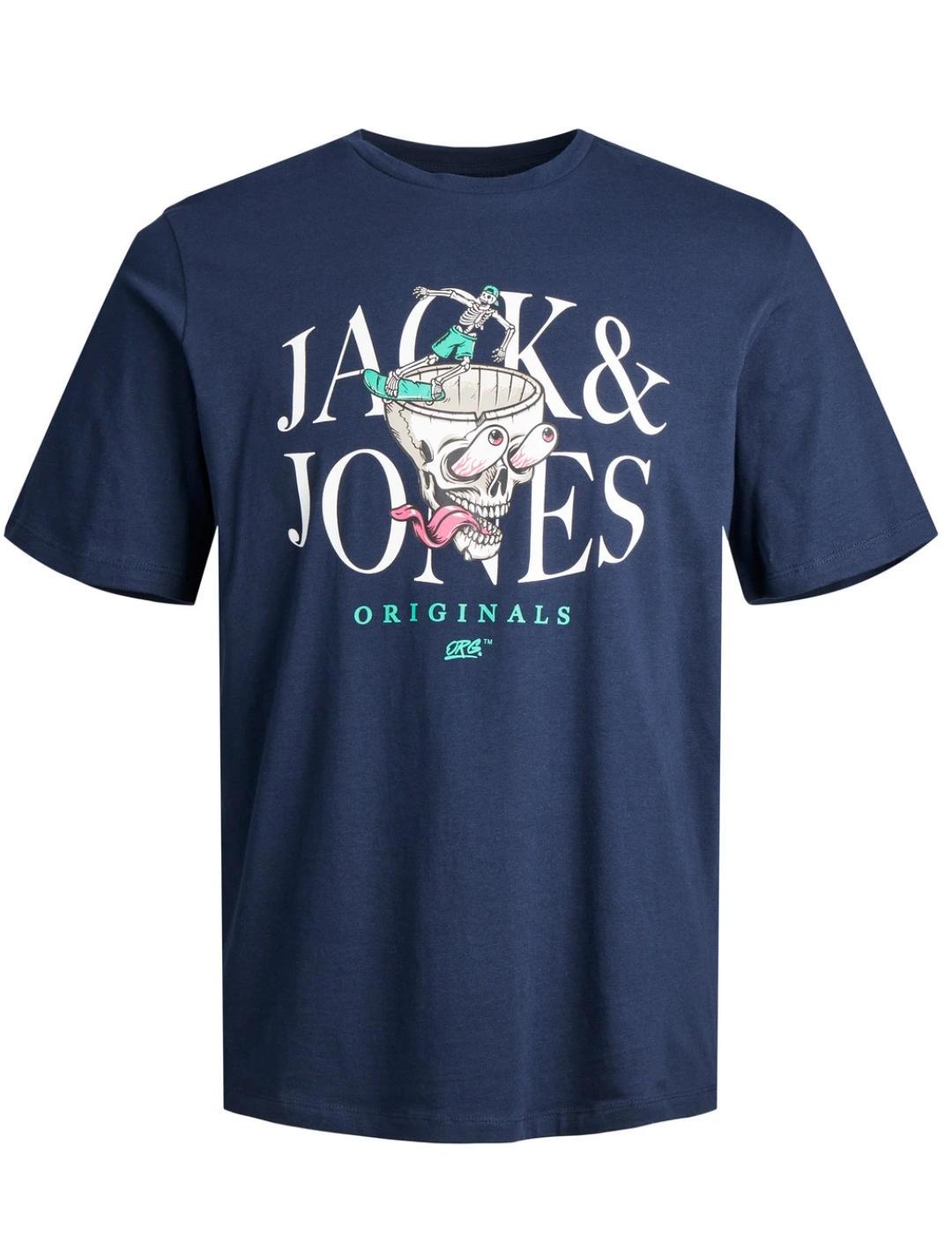 Camiseta Jack&Jones Junior Life marino manga corta de niño